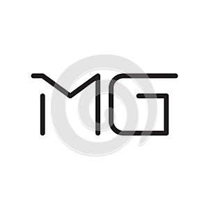 mg initial letter vector logo icon