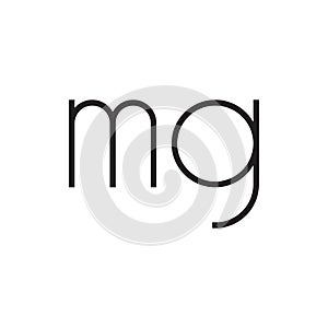 mg initial letter vector logo icon