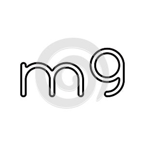 mg initial letter vector logo icon