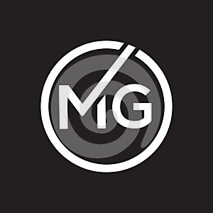 MG letter logo design on black background.MG creative initials letter logo concept.MG letter design
