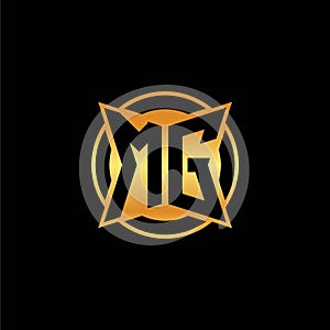 MG Logo Letter Geometric Golden Style
