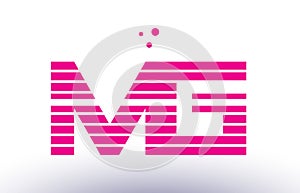 mg m g pink purple line stripe alphabet letter logo vector template