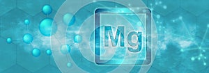 Mg symbol. Magnesium chemical element