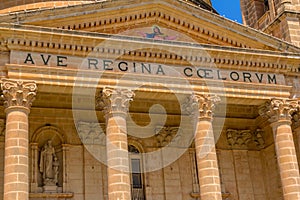 Mgarr Church Front Detail photo