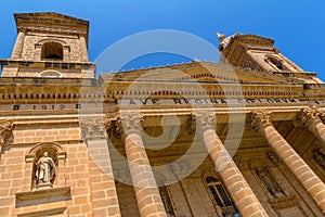 Mgarr Church	from Low Angle photo