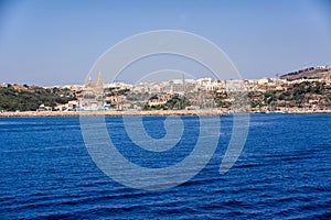 Mgarr and its port on the island of Gozo (Malta