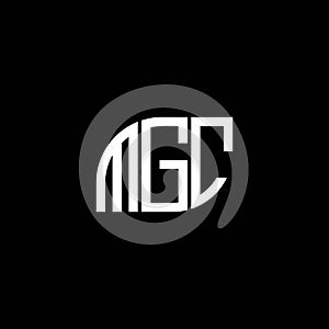 MGC letter logo design on black background. MGC creative initials letter logo concept. MGC letter design