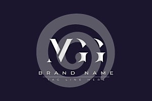 MGG abstract letter logo design