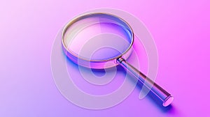 mgnifying isometric style of a dimming magnifying glass