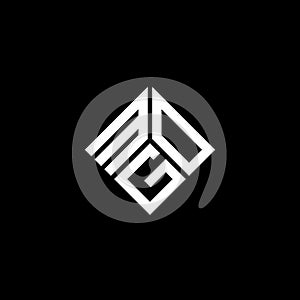 MGO letter logo design on black background. MGO creative initials letter logo concept. MGO letter design