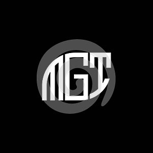 MGT letter logo design on black background. MGT creative initials letter logo concept. MGT letter design