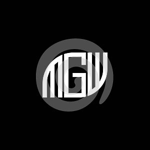 MGW letter logo design on black background. MGW creative initials letter logo concept. MGW letter design