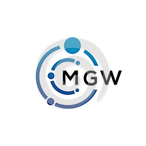 MGW letter technology logo design on white background. MGW creative initials letter IT logo concept. MGW letter design.MGW letter