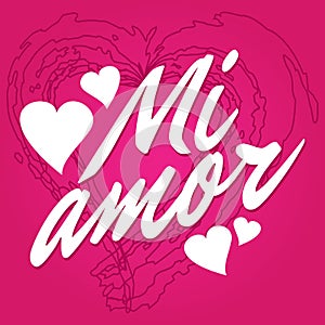 Mi amor translation My love in Spanish photo