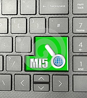 MI5 military intelligence secret service keyboard keys keyword world globe government icon photo