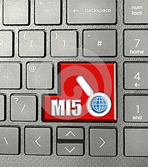 MI5 military intelligence secret service keyboard keys keyword world globe government icon photo