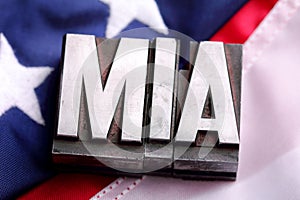 MIA on American Flag