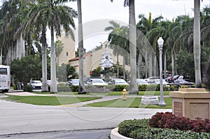 Miami,august 9th:Hotel Biltmore & Country Club entrance alley from Coral Gables in Miami from Florida USA