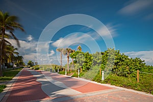 Miami Beach Atlantic Greenway pedestrian and bike path