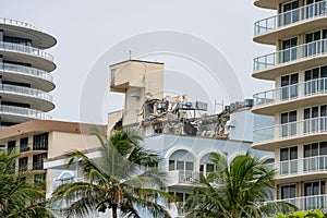 News coverage of the collapse of the Chaplain Towers Surfside Miami Beach