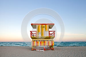 Miami beach Florida lifeguard house