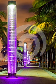 Miami BEach Florida at night