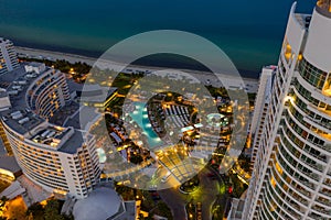 Miami Beach Fontainebleau Hotel aerial photo
