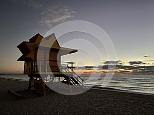 Miami Beach Lifeguard Stand with a nice sunrise