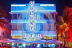 Miami Beach at night