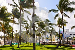 Miami Beach Ocean boulevard Art Deco Florida