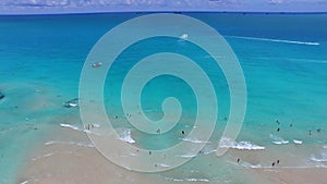 Miami Beach scene aerial video