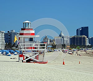 Miami Beach Shoreline Looking North from Southpointe Park Beach