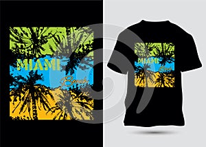 Miami Beach T-Shirt design Template