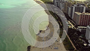 Miami beachfront condos waves crashing on shores