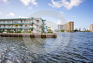 Miami Condos on the water with deteriorating seawall photo