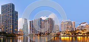 Miami Florida, Brickell and downtown financial buildings