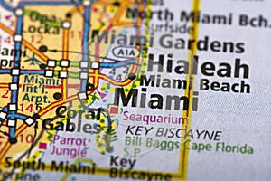 Miami, Florida on map