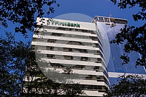 Miami, Florida, USA - First Bank Flroida Office Building in the Brickell district