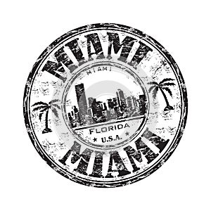 Miami grunge rubber stamp