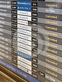 Flights cancelled. Global travel restriction.