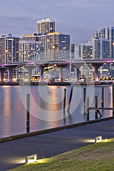 Miami night architecture