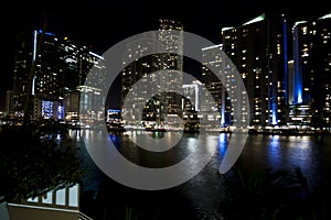 Miami Skyline Night