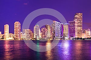 Miami Skyline Night