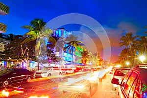 Miami South Beach sunset Ocean Drive Florida