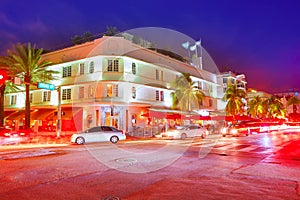 Miami South Beach sunset Ocean Drive Florida