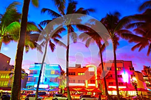 Miami South Beach sunset Ocean Drive Florida