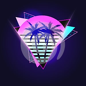 Miami style vector print graphic