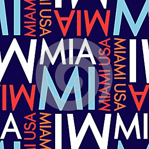 Miami, USA seamless pattern