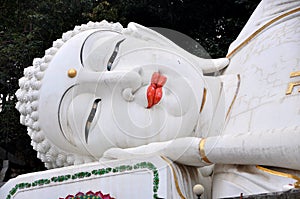 Mianyang, China: Face of Reclining Buddha