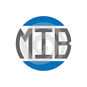 MIB letter logo design on white background. MIB creative initials circle logo concept. MIB letter design photo